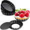 10 Pieces Mini Tart Pan with Removable Bottom, Nonstick Quiche Pan for Baking Pies, Quiche Cheese Cakes and Desserts (Black,3 Inch)