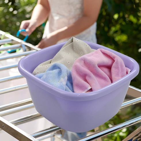 Ramddy Washing Basin / Wash Tub Plastic, 18 Quart, Purple