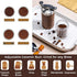 Manual Coffee Grinder-YIUYIUPI Stainless Steel Grinder is Easy to Carry and Coffee Powder of the Thickness can be Adjusted, Suitable for Office, Home Kitchen and Camping (Reddish brown)