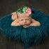 4 Pcs Newborn Photography Props Outfits- Baby Dark Green Long Ripple Wrap and Toddler Swaddle Blankets Photography Mat with Cute Headbands for Infant Boys Girls(0-12 Months)