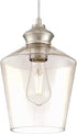 Westinghouse Lighting 6106500 One-Light Indoor Mini Pendant, Brushed Nickel Finish with Clear Glass