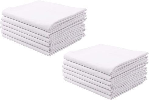 KAF Home Brushed Microfiber Pillow Cases Bulk Pack | Set of 12 Standard Queen Sized Pillow Cases | White | Perfect to Control Allergies and Insure Sound, Luxurious Sleep