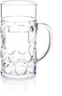 32oz Plastic Beer Mug Bierstein (1 liter) with Handles, Reusable, Dishwasher Safe, Plastic for Indoor/Outdoor Use