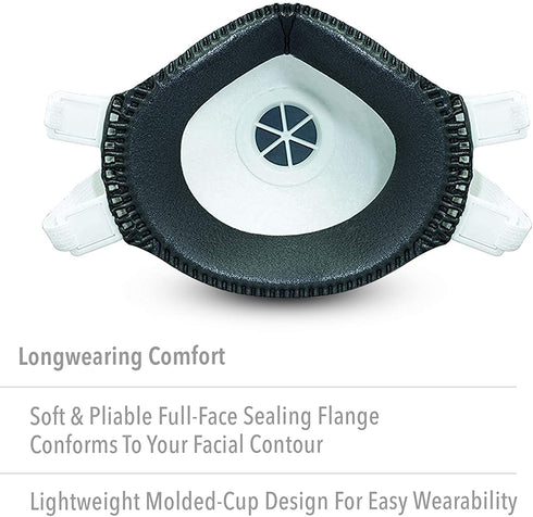 Honeywell SAF-T-Fit Plus Disposable Lead Paint Removal P100 Respirator Mask with Exhalation Valve, 1-Pack (RWS-54020)