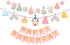 Princess Birthday Decoration | Princess Birthday Banner | Pink Happy Birthday Banner | Pink and Gold Birthday Party Decorations | Princess & Flower shape birthday party banner | Princess Home & Cab s
