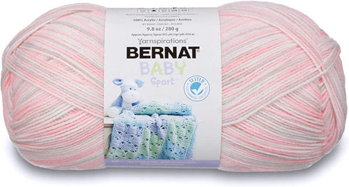 Bernat Baby Sport Big Ball Ombre Yarn, 9.8 oz, Gauge 3 Light, 100% Acrylic, Blossom