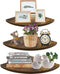WIFTREY Wall Mount Floating Corner Shelves Set of 3, Hanging Rustic Wall Storage Shelf Decor for Bedroom, Living Room, Bathroom, Kitchen