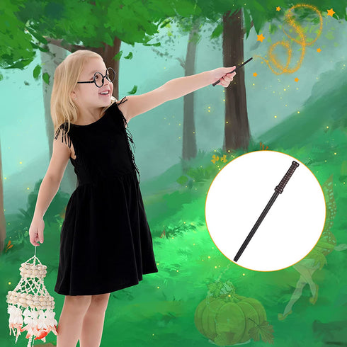 24 Pieces Wand Pencils and Glasses Wizard Party Favors, Wizard Party Supplies Magic Theme Birthday Supplies for Teen Boys Kids Girls Wizard School Decor Theme Birthday Party Halloween Supplies