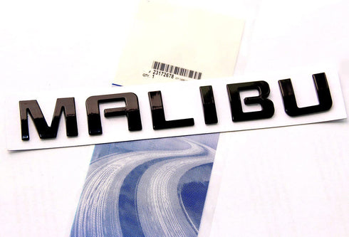 Yoaoo 1x OEM Black Malibu Nameplate Letter Emblem Badge Glossy Alloy for Gm Malibu