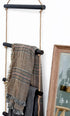 Dahey Blanket Ladder Bath Towel Rack Bar Storage Ladder Wood Wall Hanging Living Room Scarf Ladder Rustic Home Decor Ladder,Black