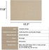 ALPIRIRAL Placemats Set of 6, Vinyl Washable Wipeable Placemat, Leather Placemats for Dinning Table, Waterproof Non-Slip Heat Resistant Table Mats,Farmhouse Outdoor Cream Linen Design(Grape Beige)