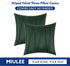 MIULEE Pack of 2 Boho Velvet Throw Pillow Covers Decorative Soft Solid Outdoor Cushion Covers for Couch Bed Sofa 18x18 Inch Army Green