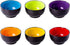 Klikel 6 Pack of Soup Bowls - Dishwasher And Microwave Safe Ceramic Bowl Set - Black With Color Inside - Large 18oz - 5 1/2 Inch Round