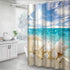 Artsbay Blue Sea Shower Curtain Set Starfish Seashells on Ocean Beach Eco-Friendly Waterproof Polyester Fabric Bathroom Bath Curtains 12 Hooks Included 72x72inches