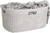 Mind Reader 40 Liter Laundry Basket, Laundry Hamper with Cutout Handles, Washing Bin, Dirty Clothes Storage, Bathroom, Bedroom, Closet, Ivory
