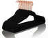Premium Velvet Hangers (Pack of 50) Heavyduty - Non Slip - Velvet Suit Hangers Black - Copper/Rose Gold Hooks,Space Saving Clothes Hangers