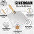 Aunly Aluminum Pizza Peel - Large Size Pizza Paddle 12x14 Inch Metal Pizza Spatula with Foldable Wood Handle & Pizza Cutter- Pizza Shovel for Homemade Baking Lovers for Pies, Pastries, Dough & Cookies