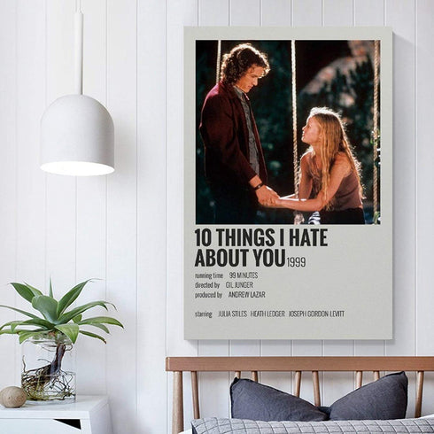 YTSLJ 90 S Aesthetic for Room Poster 10 Things I Hate About You Canvas Art Poster and Wall Art Picture Print Modern Family Bedroom Decor Posters 16x24inch(40x60cm)
