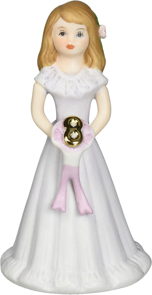 Enesco Growing Up Girls œBrunette Age 8? Porcelain Figurine, 4.5?