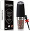 Gravity Electric Pepper Grinder or Salt Grinder MillWhite Light€‘- Battery Operated Automatic Pepper Mill with Light, Adjustable Coarseness, One Handed Operation, Cleaning Brush, Black by AmuseWit