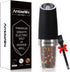 Gravity Electric Pepper Grinder or Salt Grinder MillWhite Light€‘- Battery Operated Automatic Pepper Mill with Light, Adjustable Coarseness, One Handed Operation, Cleaning Brush, Black by AmuseWit