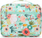 Bible Covers Bible Case for Women Girls Bible Book Carrying Bag Kids Scripture Case Church Bag Bible Protective with Handle Pockets Zippered Pocket (Green-Floral)