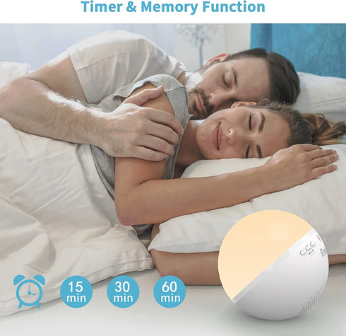 White Noise Machine for Sleeping Baby Adults, Fansbe Portable Sleep Machine with 12 Soothing Sounds & Adjustable 7 Color Night Light, Sound Masking Machine for Home Travel and Office