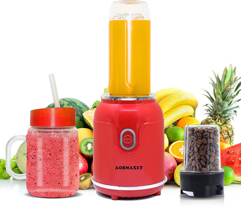 Personal Blender - Portable Professional Blender for Shakes and Smoothies, Four Sharp Blades, Coffee Grinder, Small Smoothie Maker for Home, Travel, Office, Gym, Outdoor