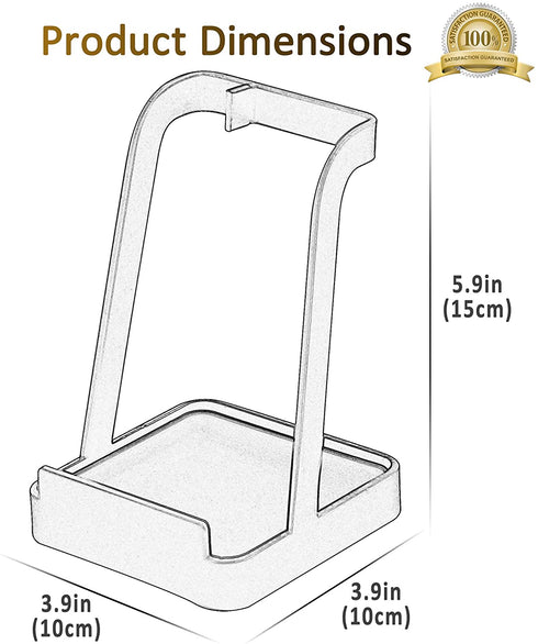 Lords of London Upright Spoon Rest & Crockpot Lid Holder. Vertical Spoon Rest & Lid Holder For Cooking. Use for Ladles, Pot Lids, Tablets & Cookbook