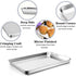 P&P CHEF Baking Cookie Sheet Set of 2, Stainless Steel Baking Sheets Pan Oven Tray, Rectangle 16?x12?x1?, Non Toxic & Durable Use, Mirror Finished & Easy Clean