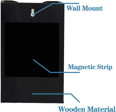 UCUDI Dryer Sheet Dispenser Magnetic Laundry Softener Sheets Holder Cover Box Storage for Laundry Room Sign Wall Art Decor Black