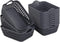 Readsky Small Plastic Storage Baskets with Handles, Desktop Weave Storage Baskets, Deep Grey, 12 Packs