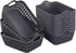 Readsky Small Plastic Storage Baskets with Handles, Desktop Weave Storage Baskets, Deep Grey, 12 Packs