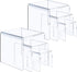 ANDGOO Display Risers, Clear Acrylic Showcase Collectibles Display Stands for Jewelry Funko Pop Figures, Cake Stands for Candy Dessert Table Decorations-3"x4"x5" (6pcs)