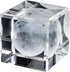3D Dandelion Paperweight(Laser Etched) in Crystal Glass Cube Birthday (2.4x2.4x2.4) (Moon)