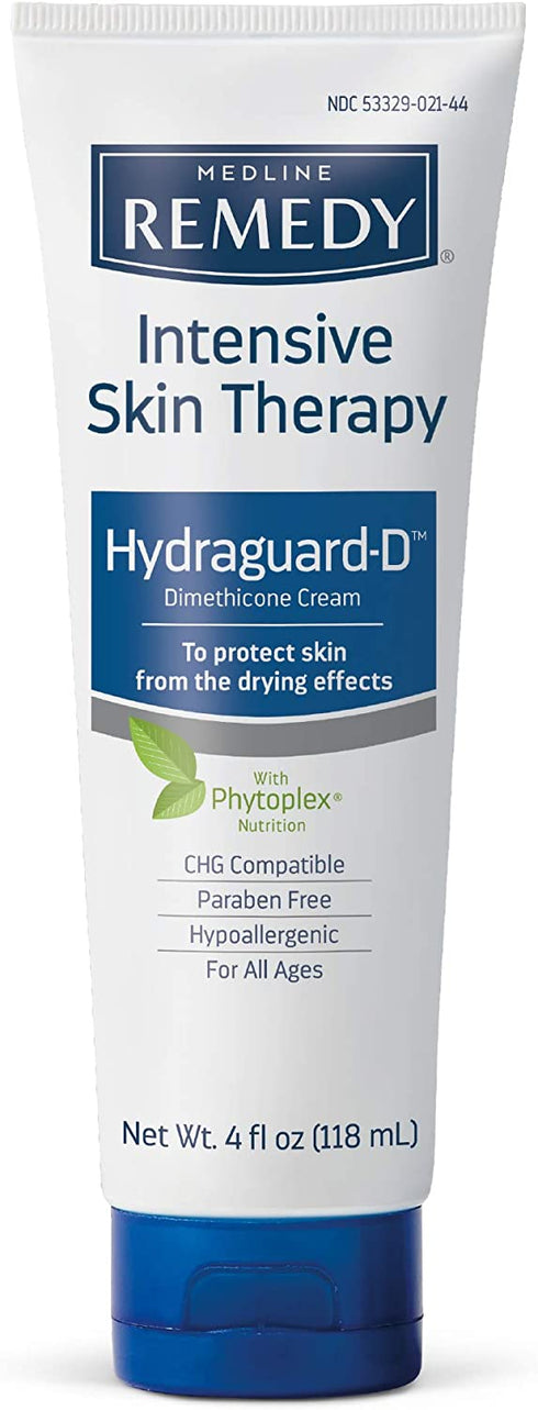 Medline Remedy Intensive Skin Therapy Hydraguard-D Silicone Barrier Cream, Nourishing and Soothing, 4 Ounce.
