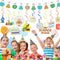 Science Theme Birthday Decoration Kit Science Birthday Banner & Hanging Swirls Ceiling Whirl Streamer Hanging Cutouts Set Mad Science Party for Kids Birthday Baby Shower Chemistry Laboratory Party