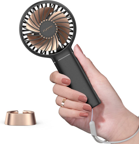 Funme Mini Handheld Fan 3500mAh Small Personal Portable Fan USB Rechargeable Fan Makeup Eyelash Fan Beauty Fan for Women Girls Black
