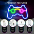 Game Neon Sign Gamepad Shape LED Neon Signs for Wall Decor, Game Shaped Neon Lights for Bedroom Game Room Decor Teen Boys Gamer Party Gaming Wall Decoration Gift Wall Signs
