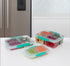 Sistema 1007708 To Go Quad Split Food Storage Container, Clear with Coloured Clips, 1.7 L