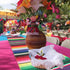 Mexican Table Runner for Cinco de Mayo Decorations, 108" x 14" 2Packs Hand Woven Mexican Blanket Table Runner Fiesta Party Supplies, Fringe Cotton Serape Table Runner for Mexican Party Wedding Decor