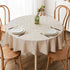 smiry Waterproof Vinyl Tablecloth, Round Heavy Duty Table Cloth, Wipeable Table Cover for Kitchen and Dining Room (Beige, 60" Round)