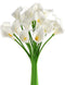 EZFLOWERY 20 Artificial Calla Lily Flowers Real Touch Latex Arrangement Bouquet Wedding Centerpiece Room Office Party Home Decor, Excellent Gift Idea (Small - 20 Pack, White)