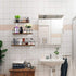 PETAFLOP Floating Wall Shelves Set of 3, Rustic Wood Storage Shelf for Bathroom, Bedroom, Kitchen, Living Room ¦