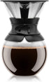 Bodum Pour Over Coffee Maker with Permanent Filter, 1 Liter, 34 Ounce, Black Band
