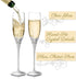 Memories Champagne Flutes, Set of Two Elegant Clear Glass 6.8 fl oz 200ml, silver plated stems, vine leaf design, clear crystals for special celebrations weddings anniversaries birthdays graduations