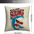 AOOPUC Cartoon Shark Throw Pillow Covers Set of 2 Outdoor Super Soft Breathable Fighter Shark for Kids Throw Pillow Cover Cotton Linen 18 X 18 Inches with Zipper for Living Room Bed Sofa Chair Couch