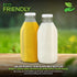 Liter Glass Milk Bottles (4 Pack) 8 White Caps - 33.8 Oz Milk Jars with Lids - Food Grade Glass Bottles - Dishwasher Safe - Bottles for Oat Milk, Buttermilk, Honey, Syrup, Jam, Sauce - Stock Your Home