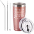 Friend Tumblers for Women Friends Friendship, Side By Side or Miles Apart Friends Are Always Close at Heart Travel Tumbler, 20 Oz Stainless Steel Insulated Tumbler, Rose Gold