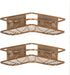 Kadolina 2 Pack Adhesive Corner Shower Caddy Shelf, Bathroom Shower Organizer Shelves, No Drilling Rustproof Wall Mounted Shower Storage Basket Shampoo Holder Organizer Shower Accessories Rack (Bronze)